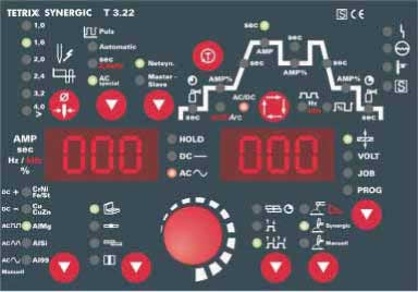 Tetrix ac/dc Synergic панель управления