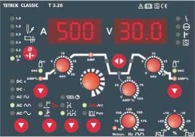 Tetrix ac/dc Classic панель управления